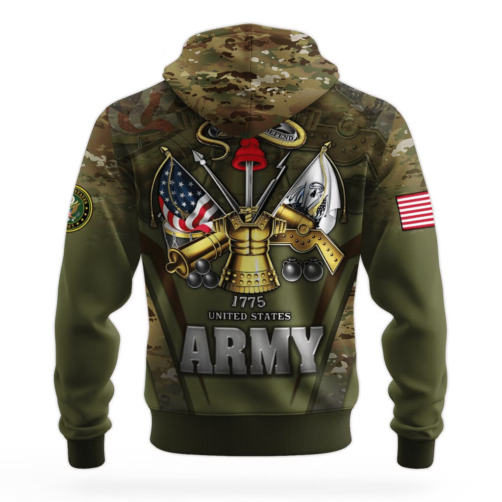 US Army This We'll Defend 250Th Anniversary Camo Hoodie 2025 Army Veteran Apparel Gifts - Tradiviet - Image 2