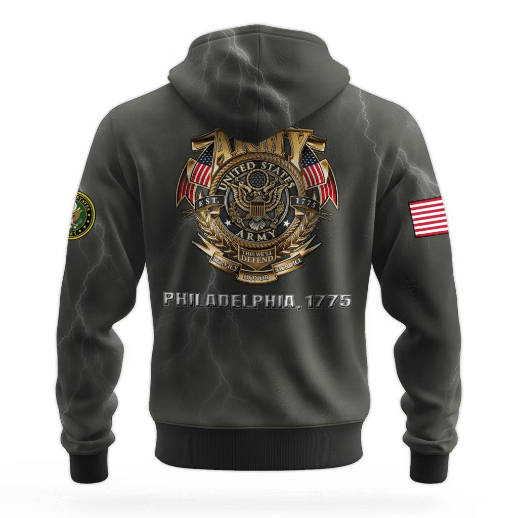 US Army This We'll Defend 250Th Anniversary Hoodie 1775 2025 Best Gift For Army Veteran - Tradiviet - Image 2