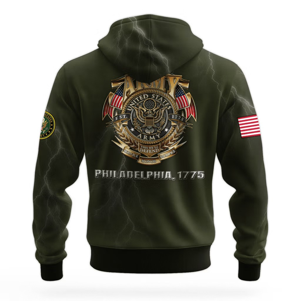 US Army This We'll Defend 250Th Anniversary Hoodie 1775 2025 Best Veterans Day Gifts - Tradiviet - Image 2