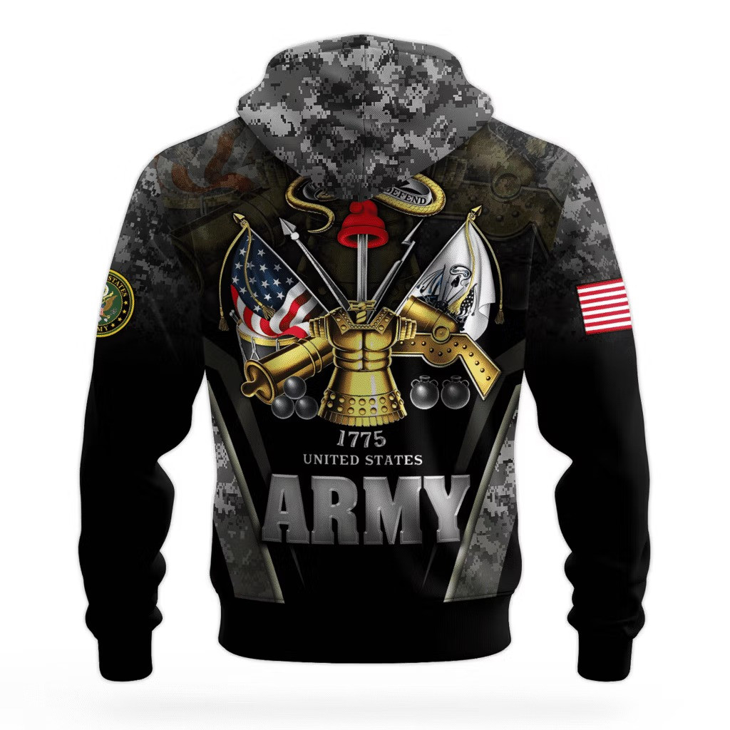 US Army This We'll Defend 250Th Anniversary Hoodie Army Veteran Apparel Patriotic Gifts - Tradiviet - Image 2