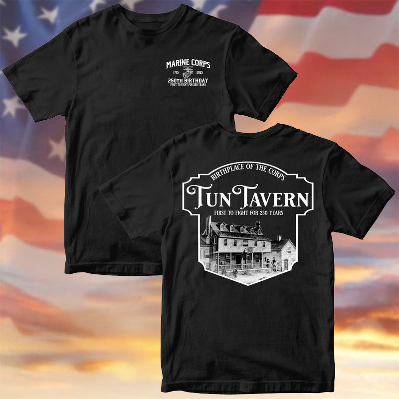US Marine Corps 250th Birthday Tun Tavern T-Shirt 2025 Veterans Day Gifts For Marines - Tradiviet