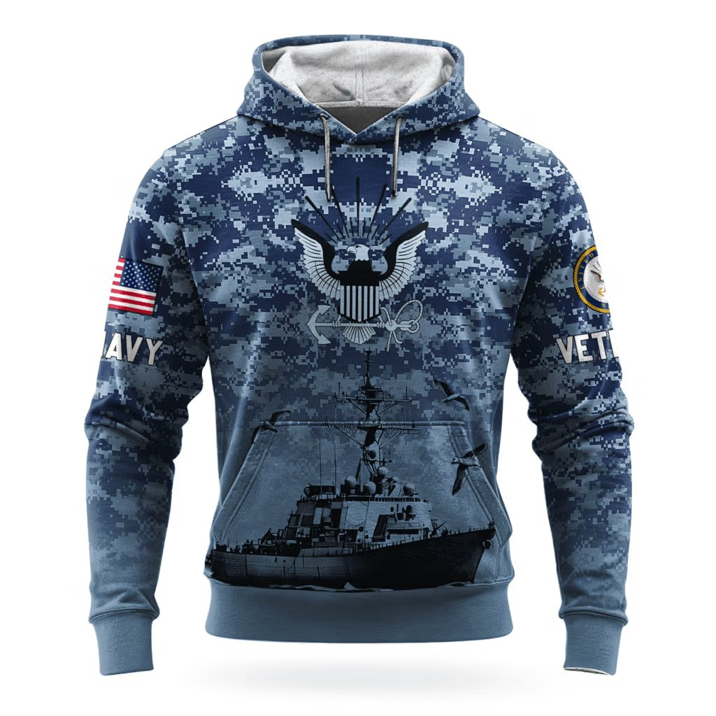 US Navy 250Th Anniversary Camo Hoodie 1775 2025 USN Merch Good Gifts For Veterans Day - Tradiviet