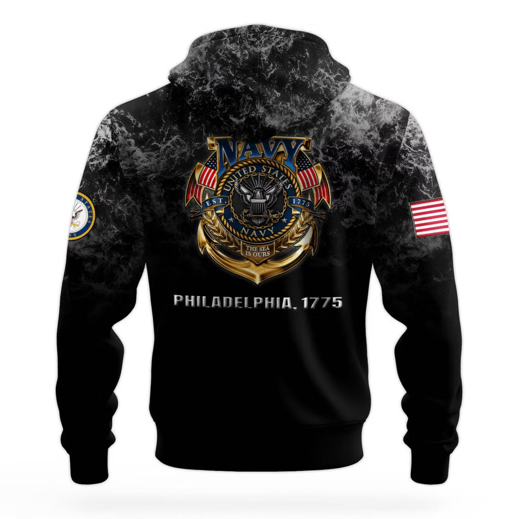 US Navy 250Th Anniversary Hoodie 1775 2025 USN Merch Navy Veteran Apparel Best Gift Ideas - Tradiviet - Image 2