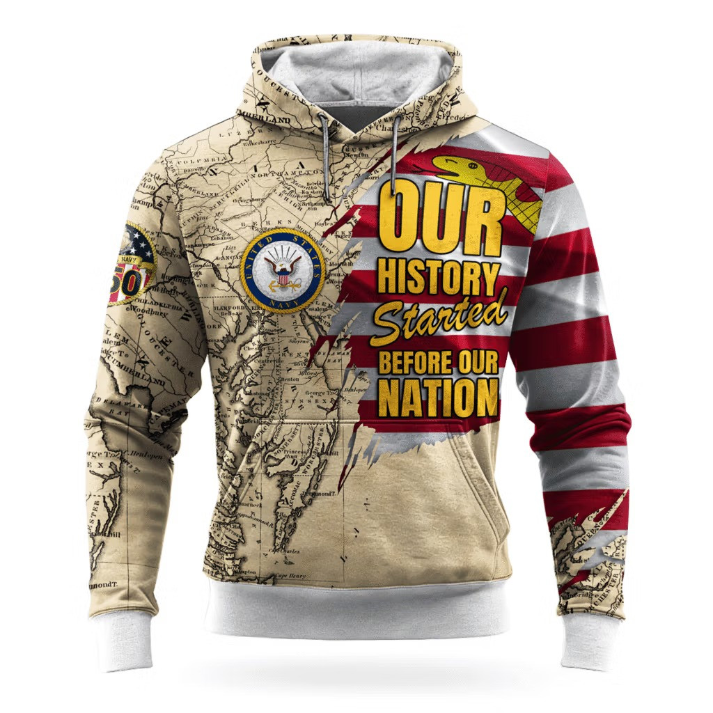 US Navy 250Th Anniversary Hoodie 1775 2025 USN Merch Navy Veteran Clothing Gifts For Him - Tradiviet