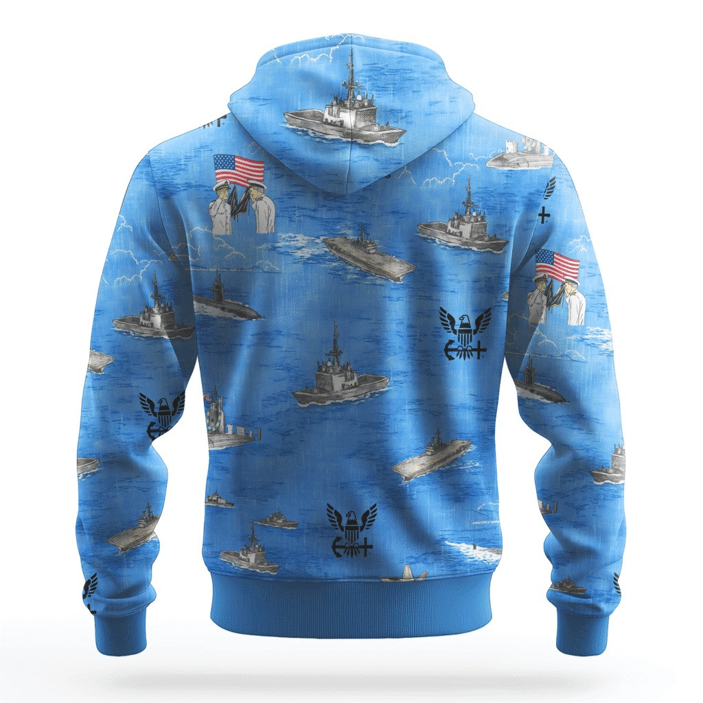 US Navy 250Th Anniversary Hoodie 1775 2025 USN Merch Royal Navy Veteran Gifts - Tradiviet - Image 2