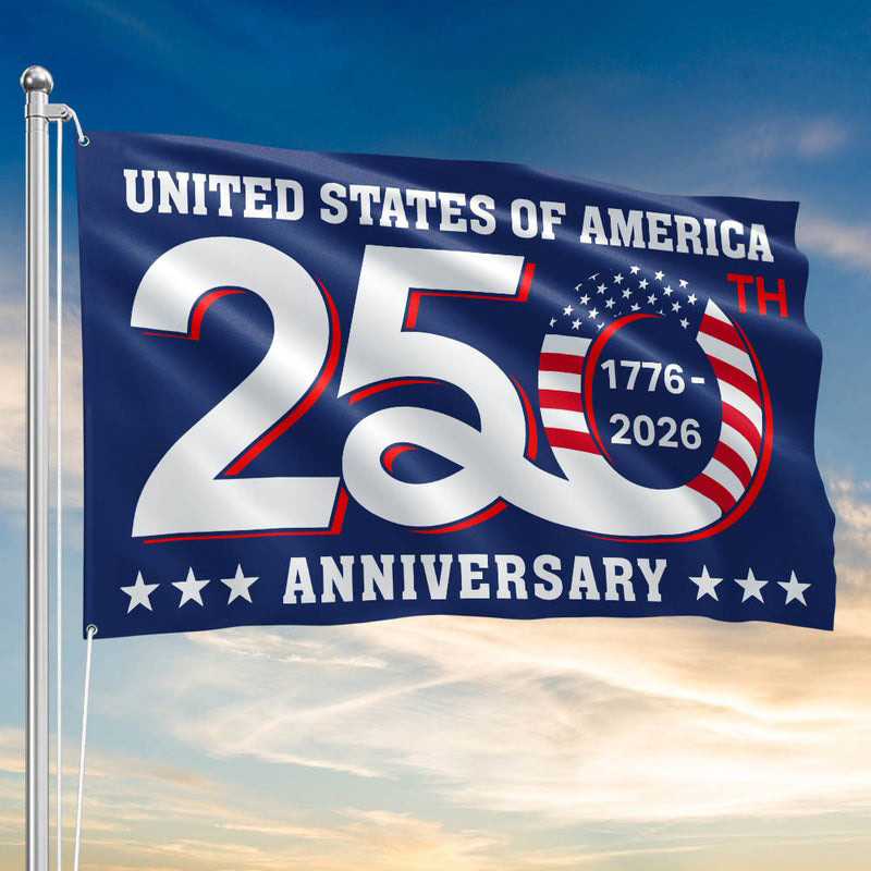 U.S. Of America 250Th Anniversary Flag 1776 2026 Semiquincentennial Patriotic Banner - Tradiviet