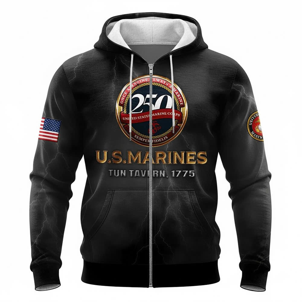 USMC 250Th Anniversary 1755 2025 Sweatshirt Marine Corps Merch Xmas Gifts For Veterans - Tradiviet - Image 3
