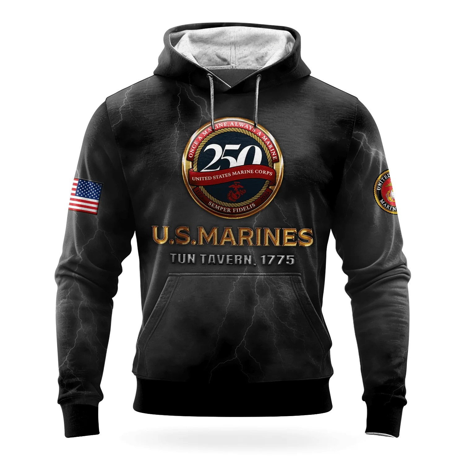 USMC 250Th Anniversary 1755 2025 Sweatshirt Marine Corps Merch Xmas Gifts For Veterans - Tradiviet