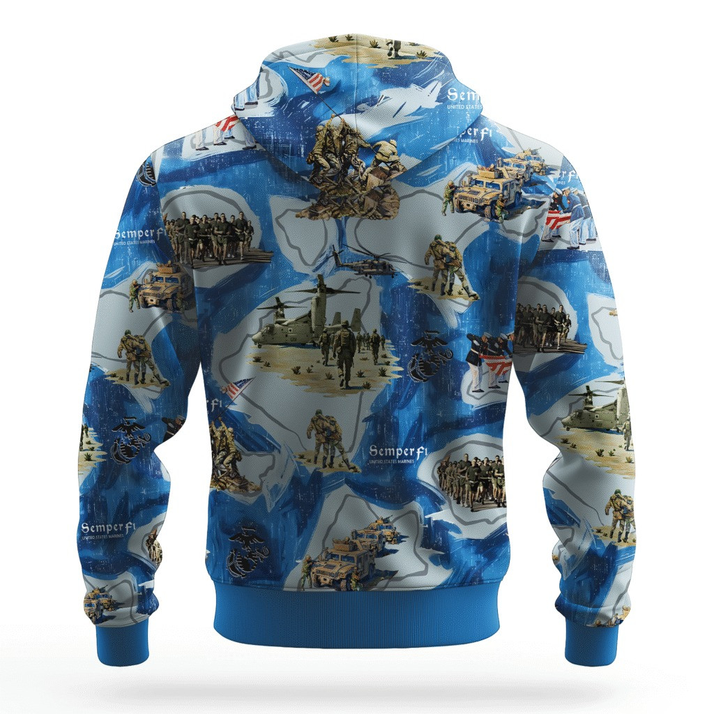 USMC 250Th Anniversary Hoodie 1775 2025 Marine Corps Veteran Clothing Gifts For Him - Tradiviet - Image 2