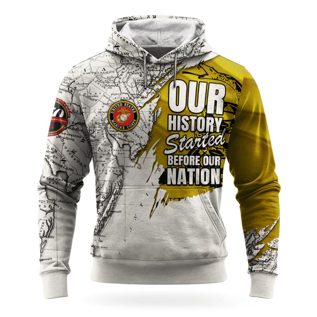 USMC 250Th Anniversary Hoodie Marine Corps Veteran Clothing Gifts For Veterans Day 2025 - Tradiviet