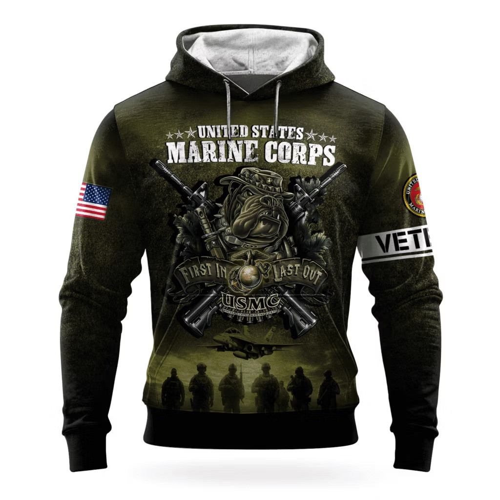 USMC Bulldog Devil Dog 250Th Anniversary Hoodie 1775 2025 Marine Corps Veteran Gift Ideas - Tradiviet