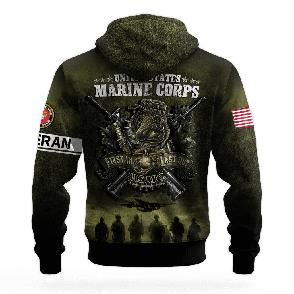 USMC Bulldog Devil Dog 250Th Anniversary Hoodie 1775 2025 Marine Corps Veteran Gift Ideas - Tradiviet - Image 2