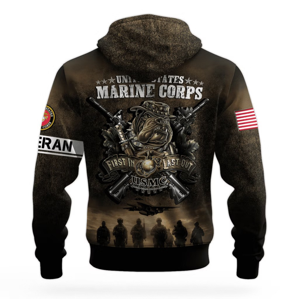 USMC Bulldog Devil Dog 250Th Anniversary Hoodie 1775 2025 Unique Marine Corps Veteran Merch - Tradiviet - Image 2