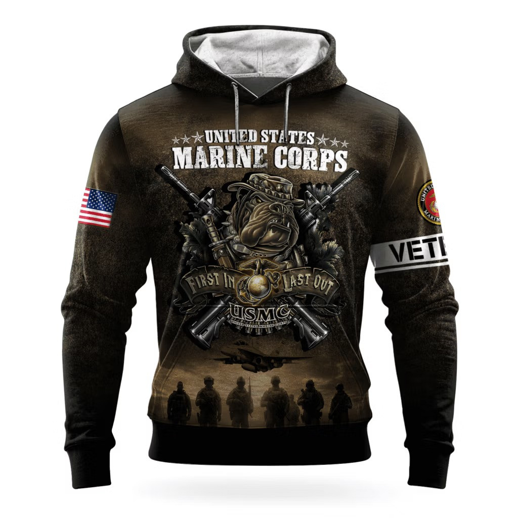 USMC Bulldog Devil Dog 250Th Anniversary Hoodie 1775 2025 Unique Marine Corps Veteran Merch - Tradiviet