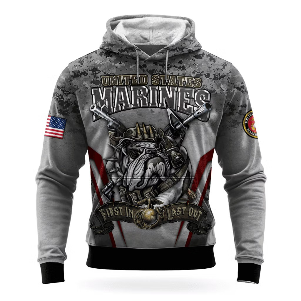 USMC Devil Dog 250Th Anniversary Hoodie 2025 Marine Corps Veteran Apparel Vet's Day Gifts - Tradiviet