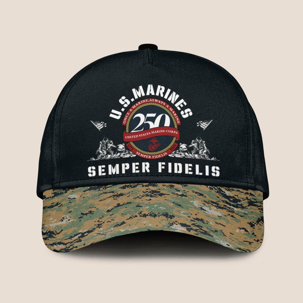 USMC Semper Fi 250Th Anniversary Camo Hat 1775 2025 Marine Corps Gifts For Marine Veterans - Tradiviet