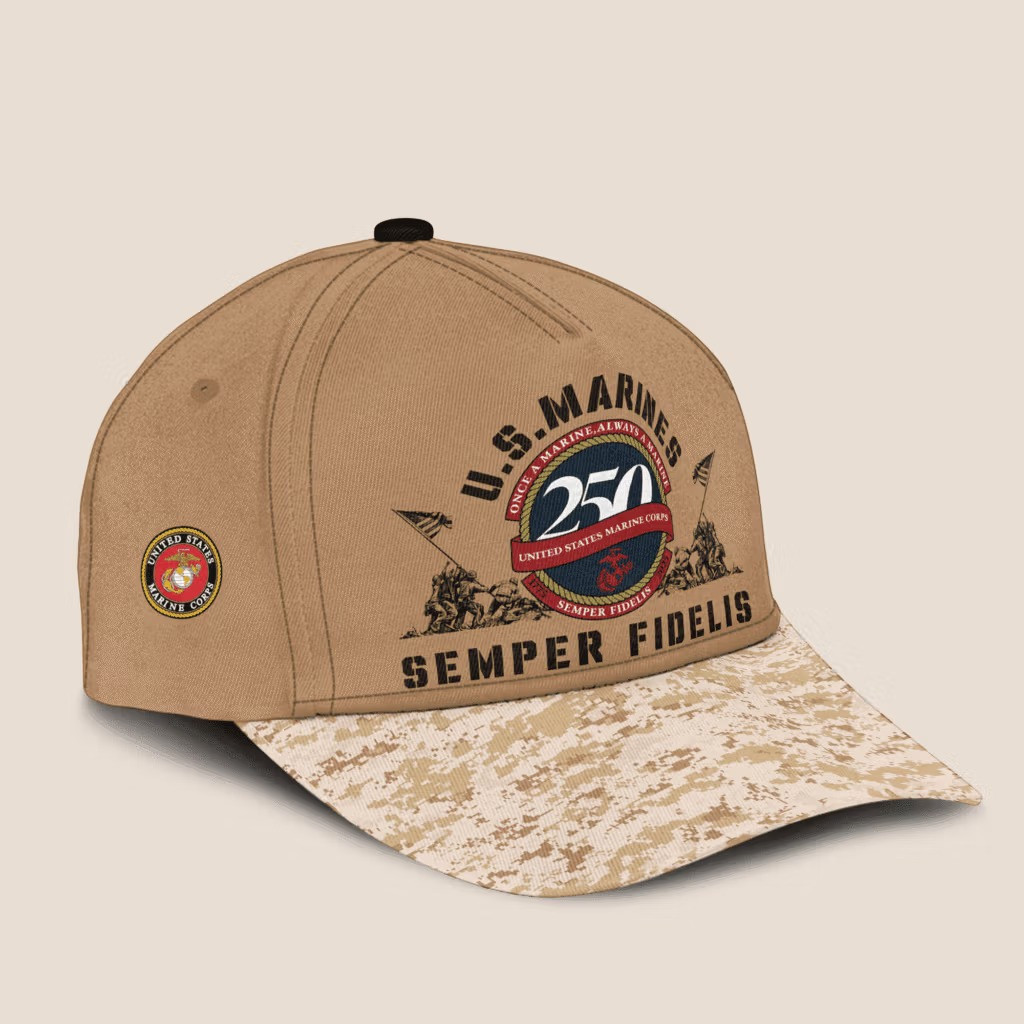 USMC Semper Fi 250Th Anniversary Camo Hat 1775 2025 Unique Gifts For Marine Corps Veterans - Tradiviet - Image 2