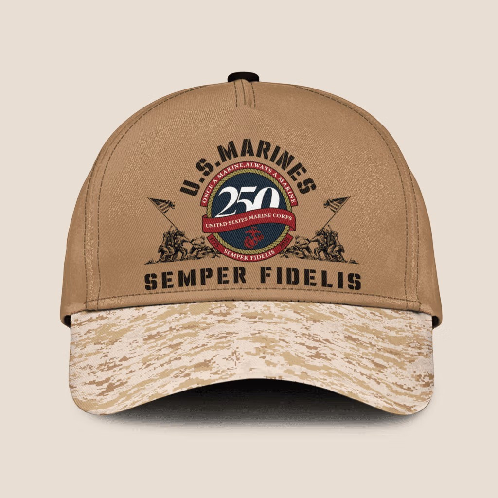 USMC Semper Fi 250Th Anniversary Camo Hat 1775 2025 Unique Gifts For Marine Corps Veterans - Tradiviet