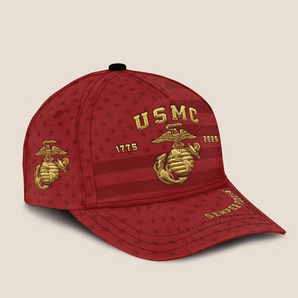 USMC Semper Fi 250Th Anniversary Hat 1775 2025 Marine Corps Baseball Cap Merchandise Gifts - Tradiviet - Image 3