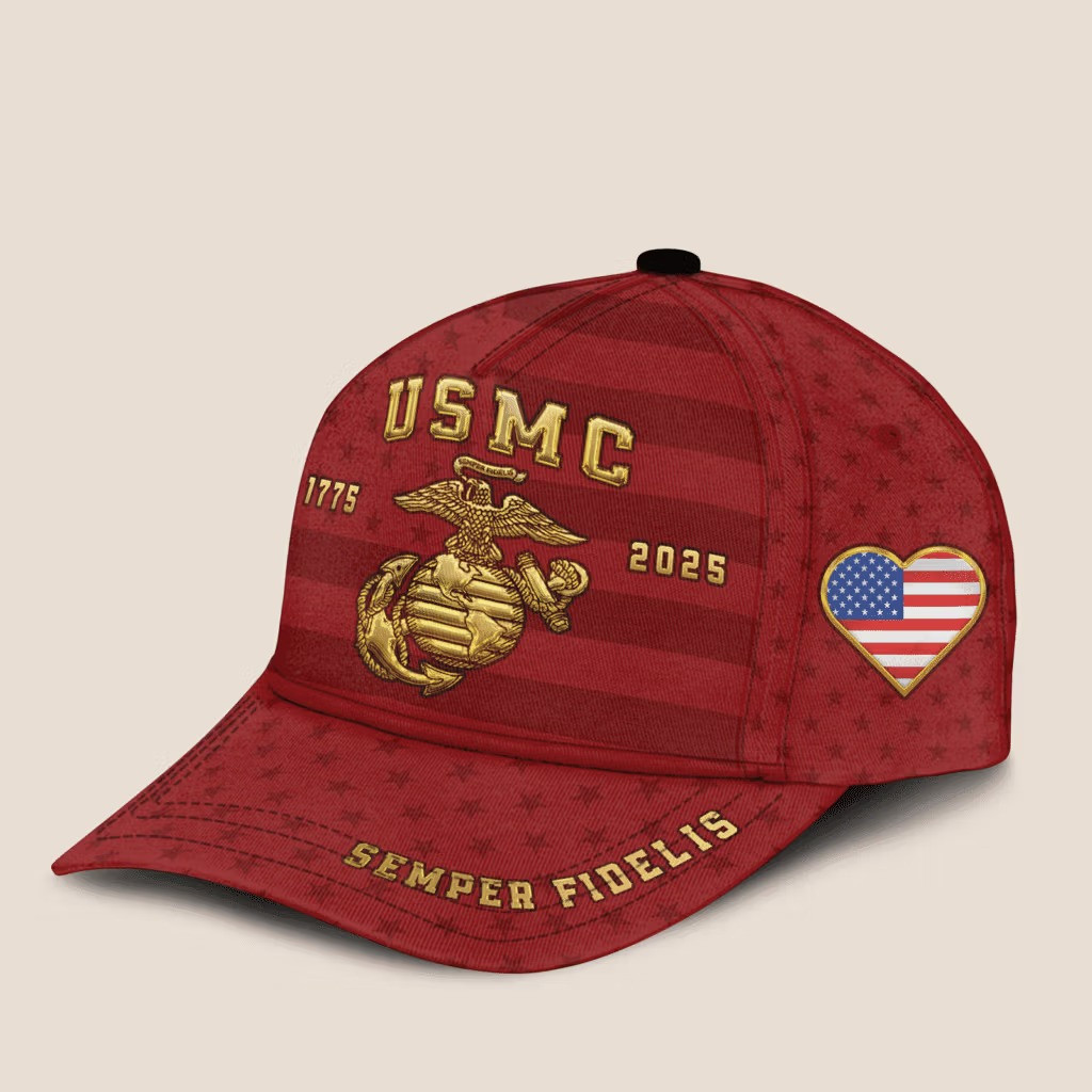 USMC Semper Fi 250Th Anniversary Hat 1775 2025 Marine Corps Baseball Cap Merchandise Gifts - Tradiviet - Image 2