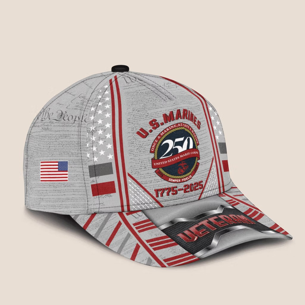USMC Semper Fi 250Th Anniversary Hat 1775 2025 Patriotic Ball Cap Gifts For Marine Veterans - Tradiviet - Image 2