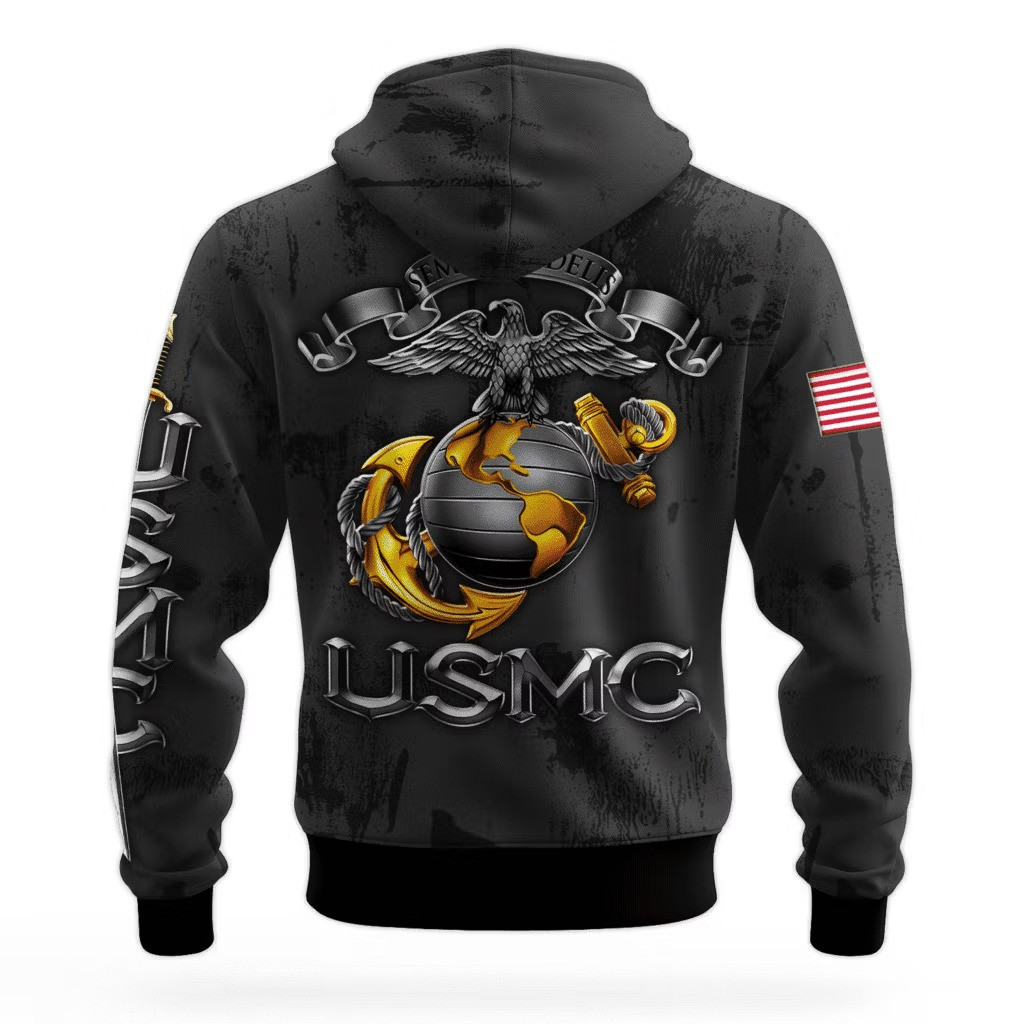 USMC Semper FI 250Th Anniversary Hoodie 1775 2025 Patriotic Marine Corps Veteran Clothing - Tradiviet - Image 2