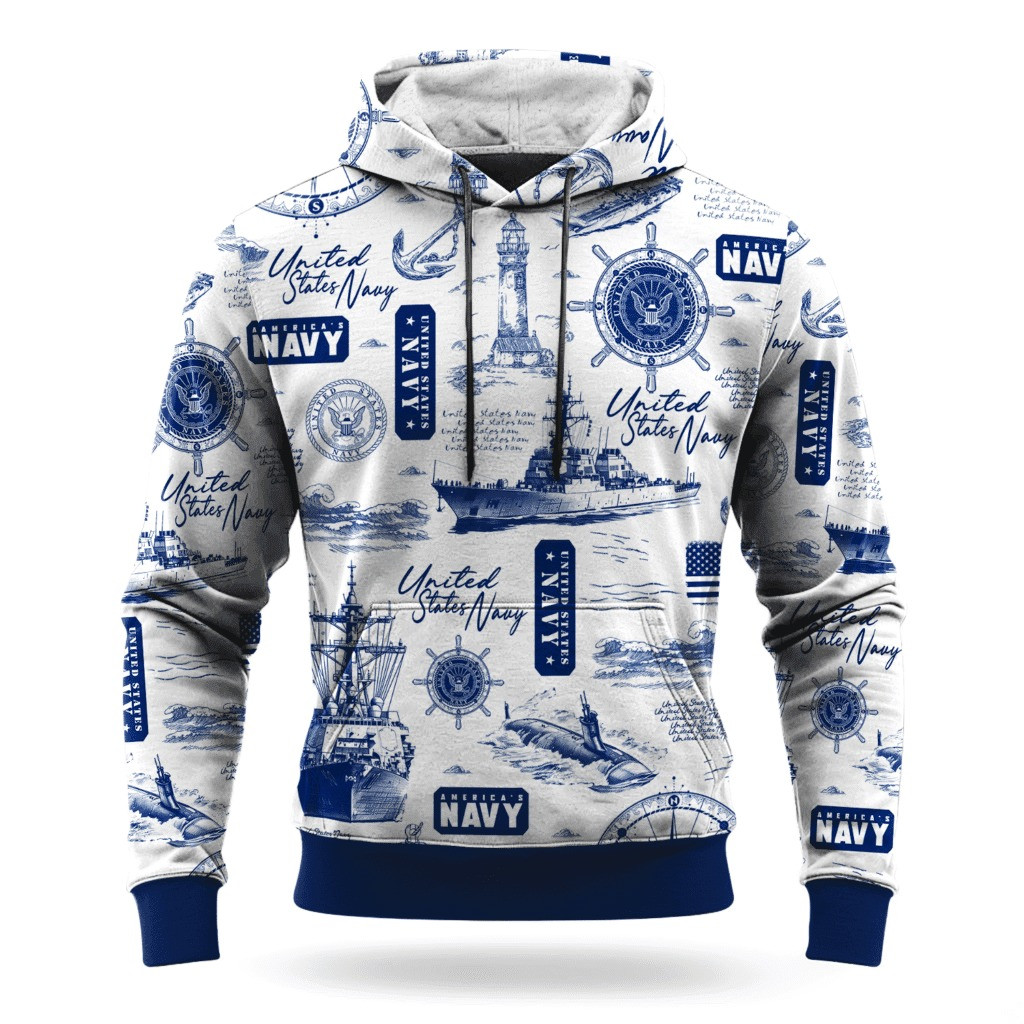 USN Navy 250Th Anniversary Hoodie Patriotic USN Merch United States Navy Veteran Apparel - Tradiviet