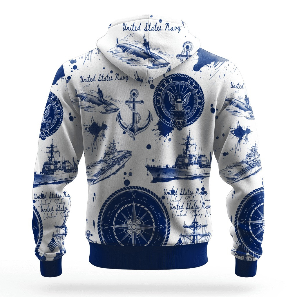 USN Navy 250Th Anniversary Hoodie USN Merch Unique Gifts For Navy Veterans - Tradiviet - Image 2