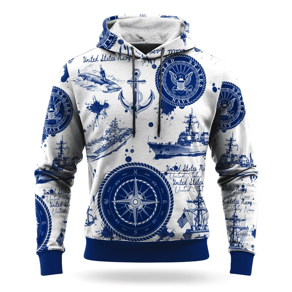USN Navy 250Th Anniversary Hoodie USN Merch Unique Gifts For Navy Veterans - Tradiviet