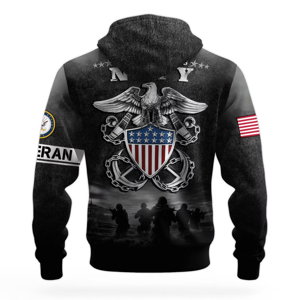USN Navy Veteran 250Th Anniversary Hoodie Patriotic US Navy Veteran Apparel Gifts 2025 - Tradiviet - Image 2