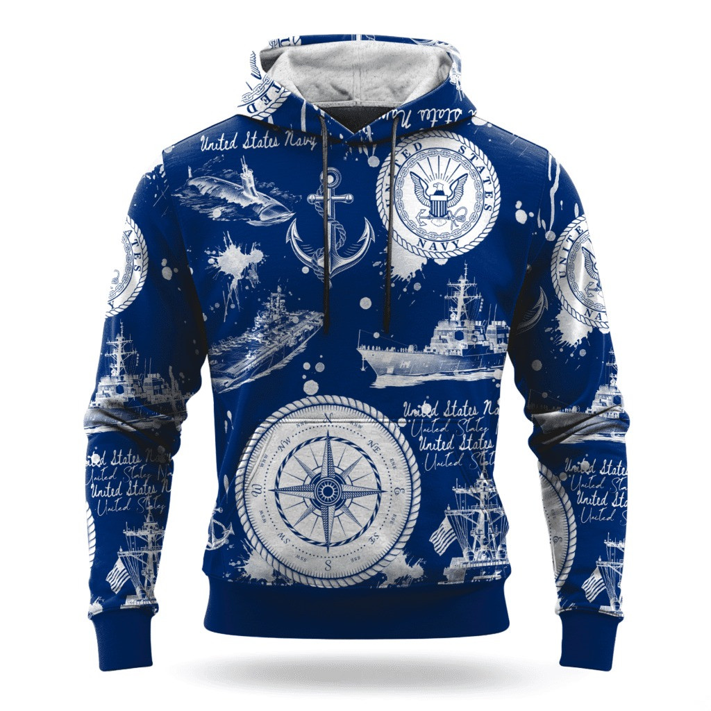 USN US Navy 250Th Anniversary Hoodie 1775 2025 Patriotic US Navy Veteran Clothing - Tradiviet