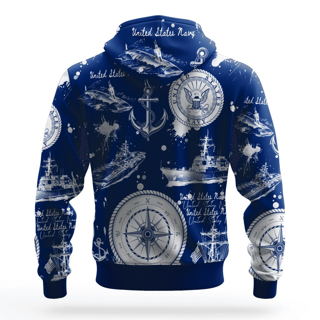 USN US Navy 250Th Anniversary Hoodie 1775 2025 Patriotic US Navy Veteran Clothing - Tradiviet - Image 2