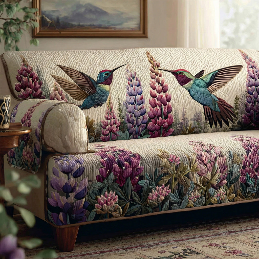 Velvet Florals Quilted Sofa Cover Room Decor Inspiration Trendy Room Decor Gifts - Tradiviet