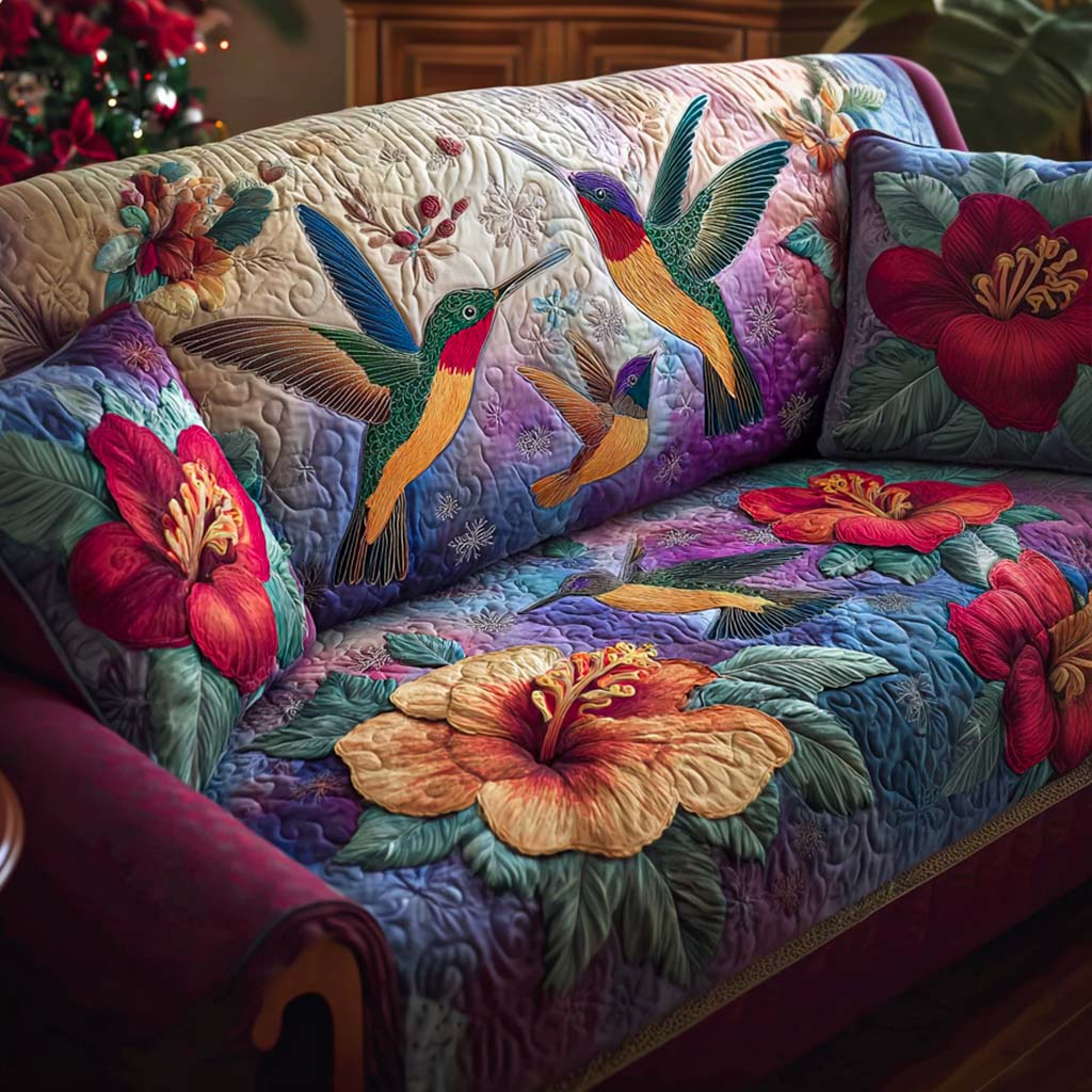 Vibrant Spirit Quilted Sofa Cover Beautiful Home Room Decor Room Gift For Him - Tradiviet