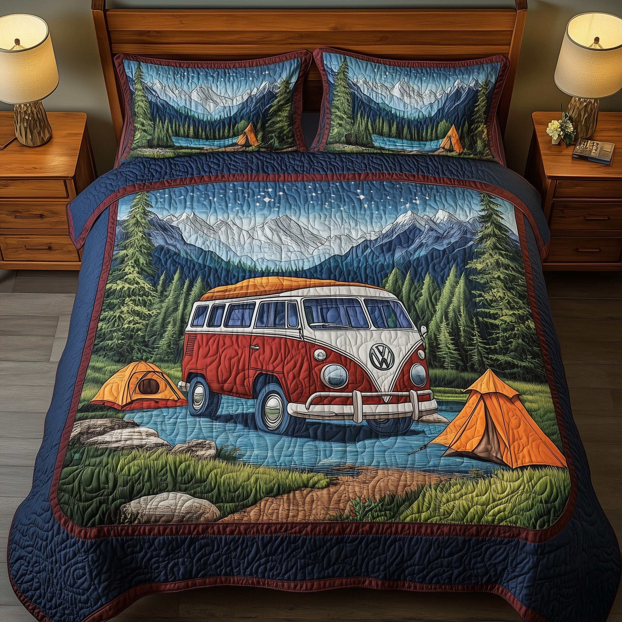 Wanderlust Retreat Quilted Bedding Set Wanderlust Retreat Memory Gift For Wanderlust - Tradiviet