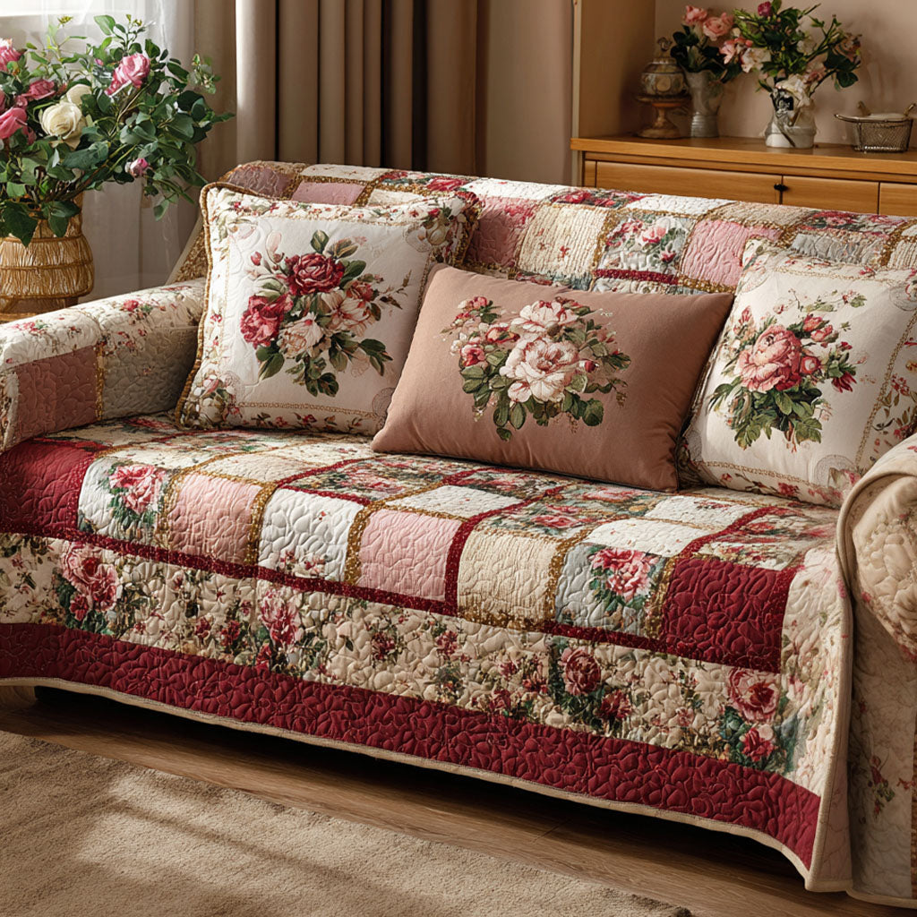 Warm Home Quilted Sofa Cover Cozy Home Room Decor New Home Gift Ideas - Tradiviet