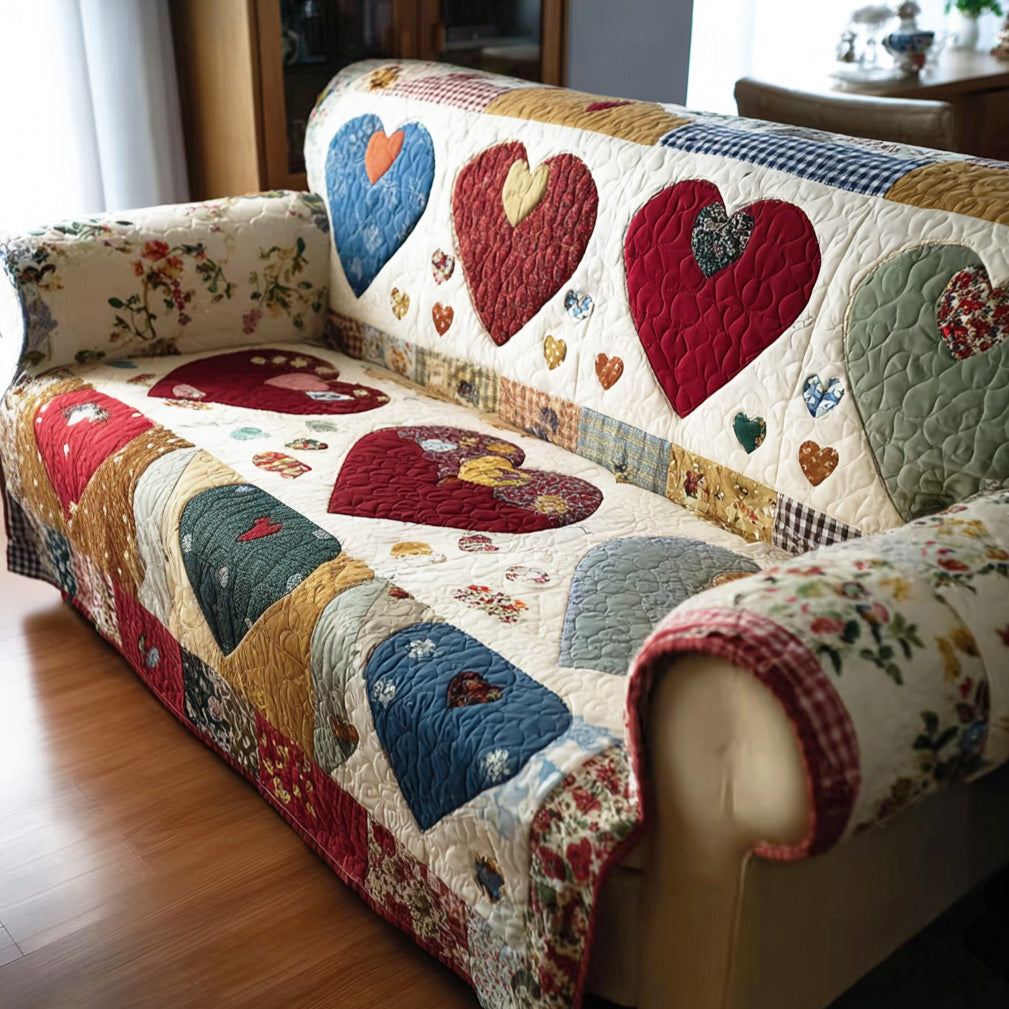 Warm Meadow Quilted Sofa Cover Simple Room Decor Gift For New Home - Tradiviet