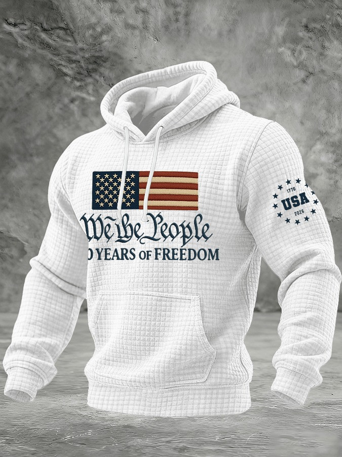 We The People 250 Years Of Freedom Hoodie Men's USA Patriotic Veteran Unique Clothing - Tradiviet - Image 2