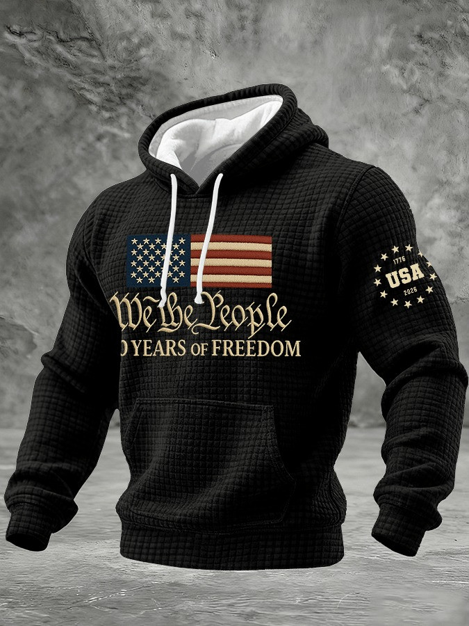 We The People 250 Years Of Freedom Hoodie Men's USA Patriotic Veteran Unique Clothing - Tradiviet