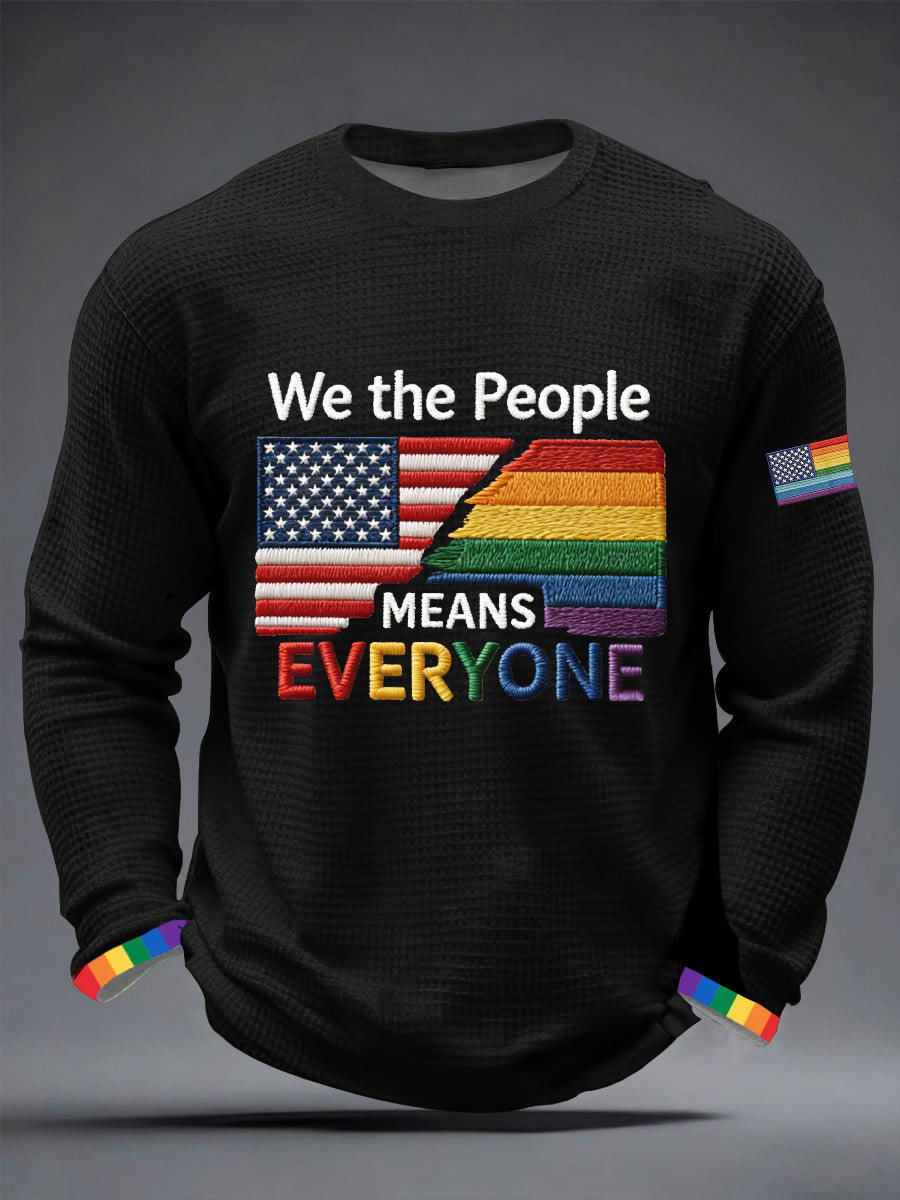 We The People Means Everyone Long Sleeve Shirt American Flag Pride Clothing LGBT Gift - Tradiviet - Image 2