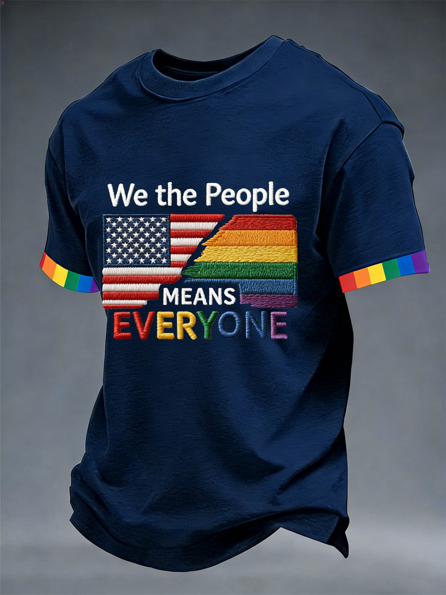 We The People Means Everyone T-Shirt American Flag Pride Month Clothing Equal Rights Gift - Tradiviet - Image 2