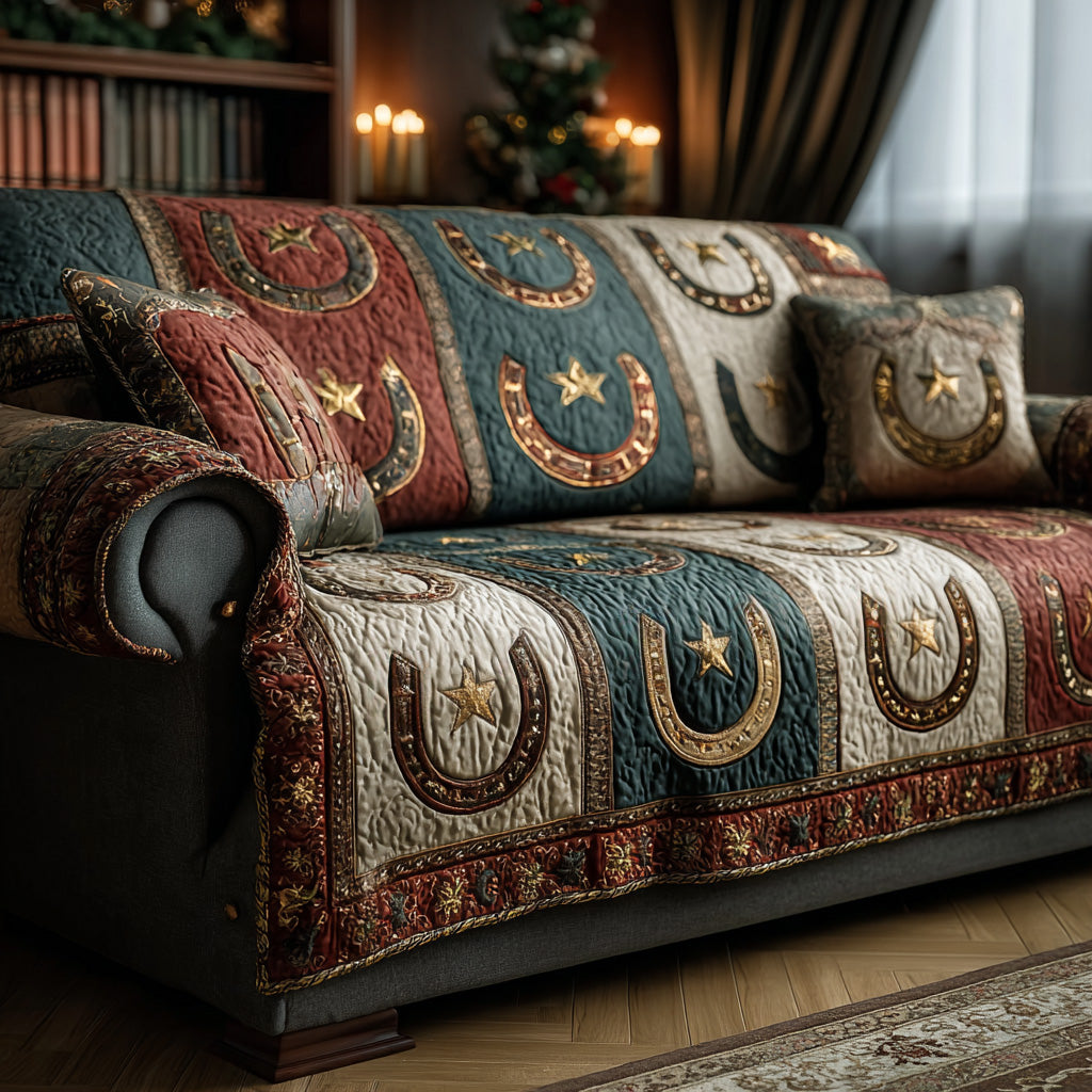Western Harmony Quilted Sofa Cover Bedroom Room Ideas Home Decor Gift Ideas - Tradiviet