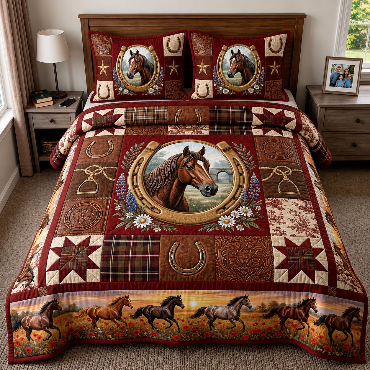 Western Soul Quilted Bedding Set Western Soul Setting Gift For Western Friends - Tradiviet