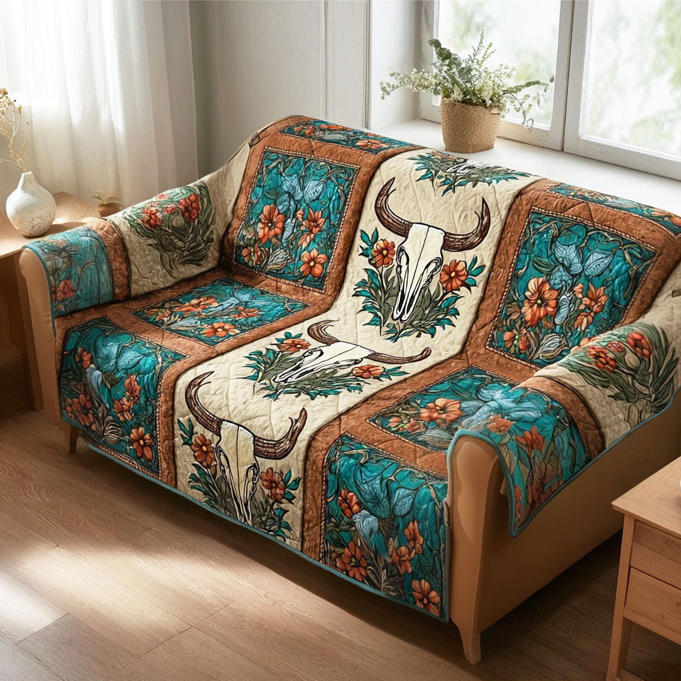Western Spirit Quilted Sofa Cover Farmhouse Room Decor Gift For Room Decor - Tradiviet