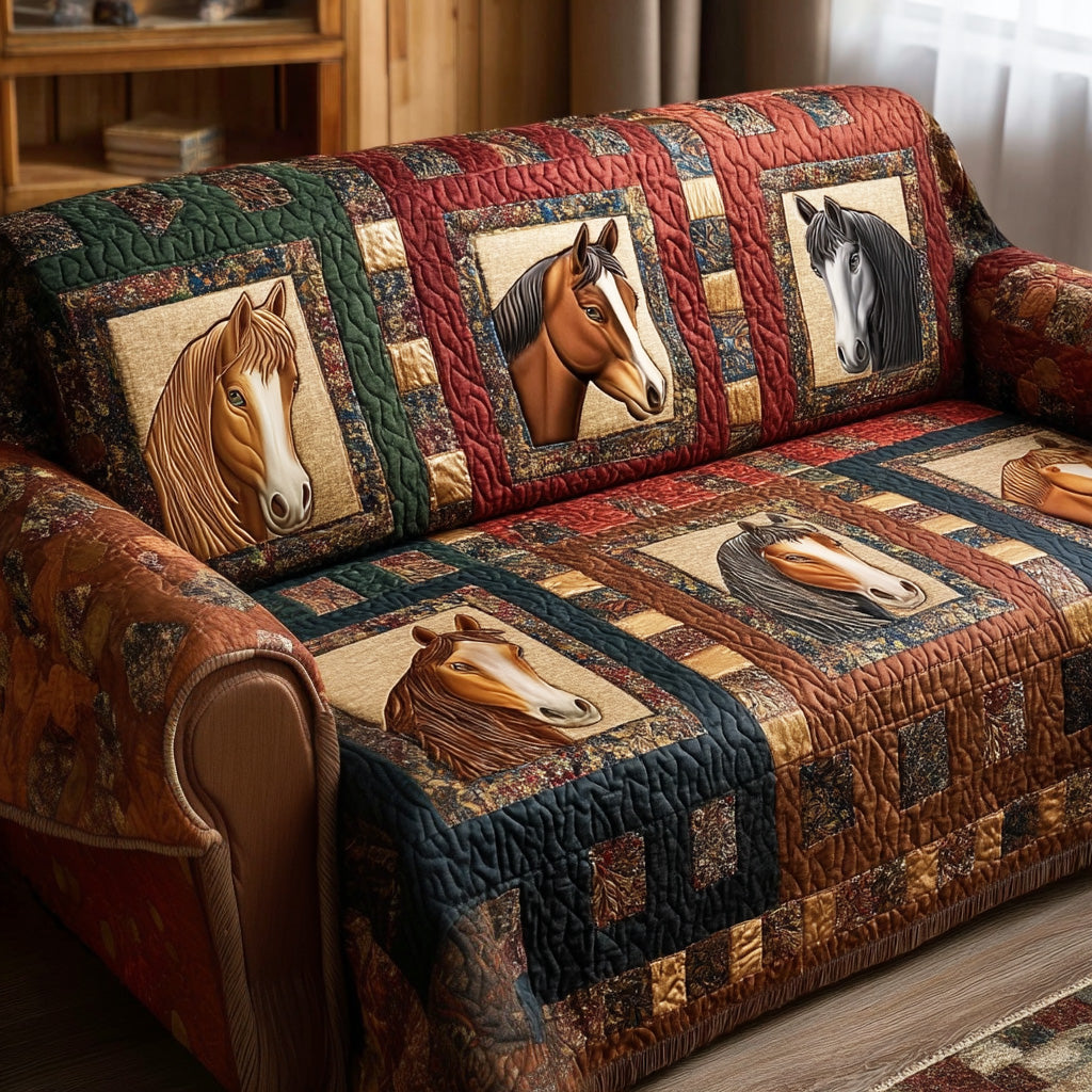Western Spirit Quilted Sofa Cover Soft Home Room Decor Gifts For Room Decor - Tradiviet