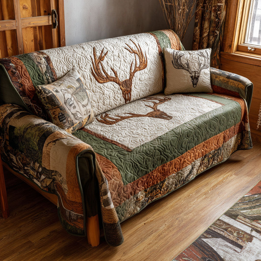 Whispering Valley Quilted Sofa Cover Elegant Home Room Decor Cool Room Decor Gifts - Tradiviet