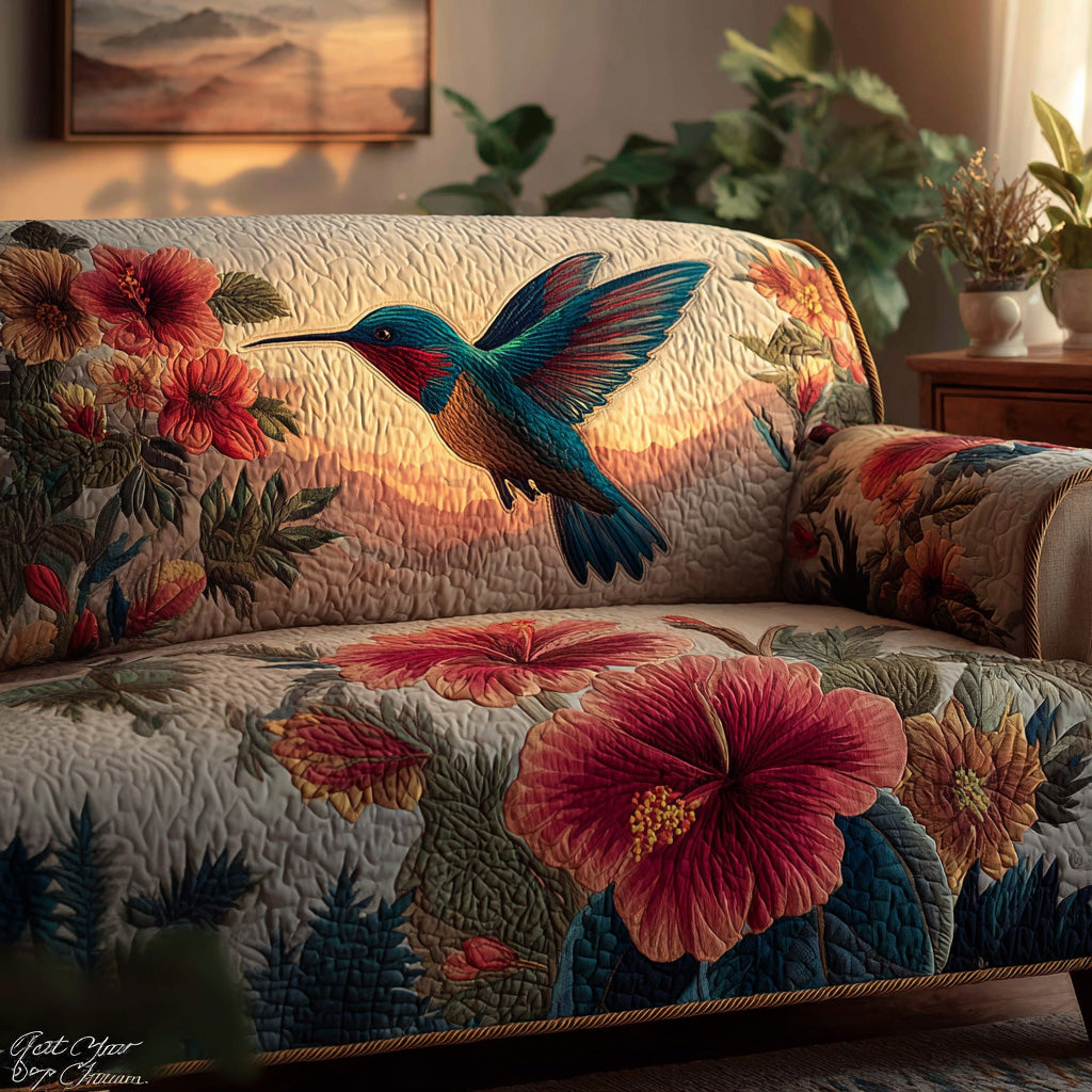 Wild Botanica Quilted Sofa Cover Shelf Room Decor Room Decor Gift Ideas - Tradiviet