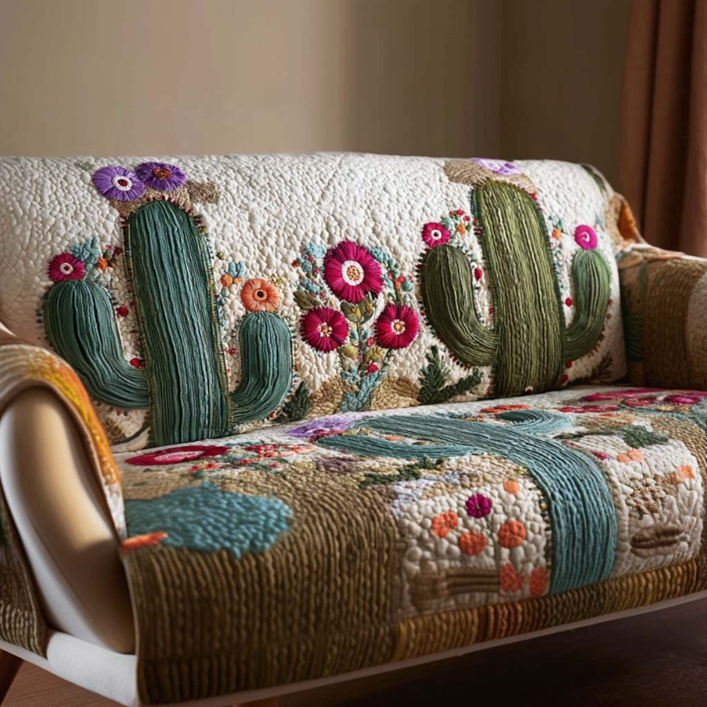 Wild Desert Quilted Sofa Cover Room Decor Ideas Cozy Living Gift Ideas - Tradiviet