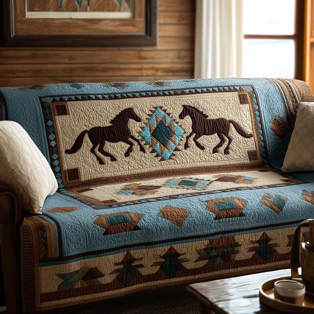 Wild Harmony Quilted Sofa Cover Trendy Home Style Unique Room Decor Gifts - Tradiviet