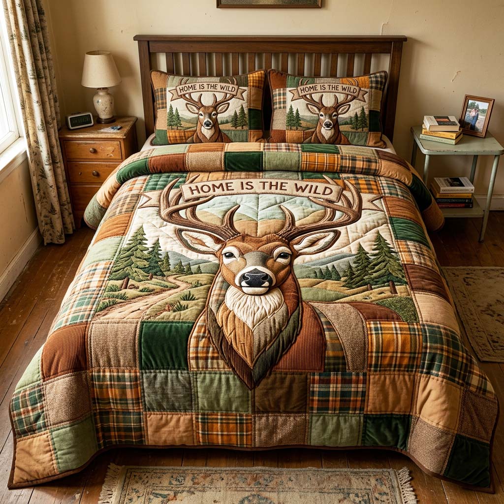 Wild Homestead Quilted Bedding Set Wild Homestead Lake Gift For Wild Homestead - Tradiviet